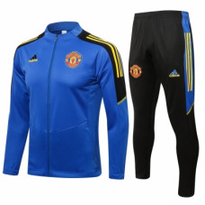 Манчестер Юнайтед детский спортивный костюм 2021-2022 синий